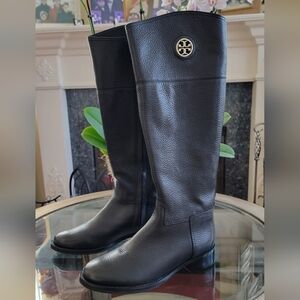 Tory Burch Juction Riding Boots Tumbled Leather
